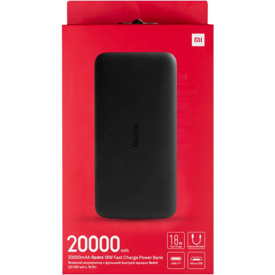 پاوربانک شیائومی Redmi 18w Fast charge 20000 گلوبال ۱۸ ماه گارانتی شرکتی