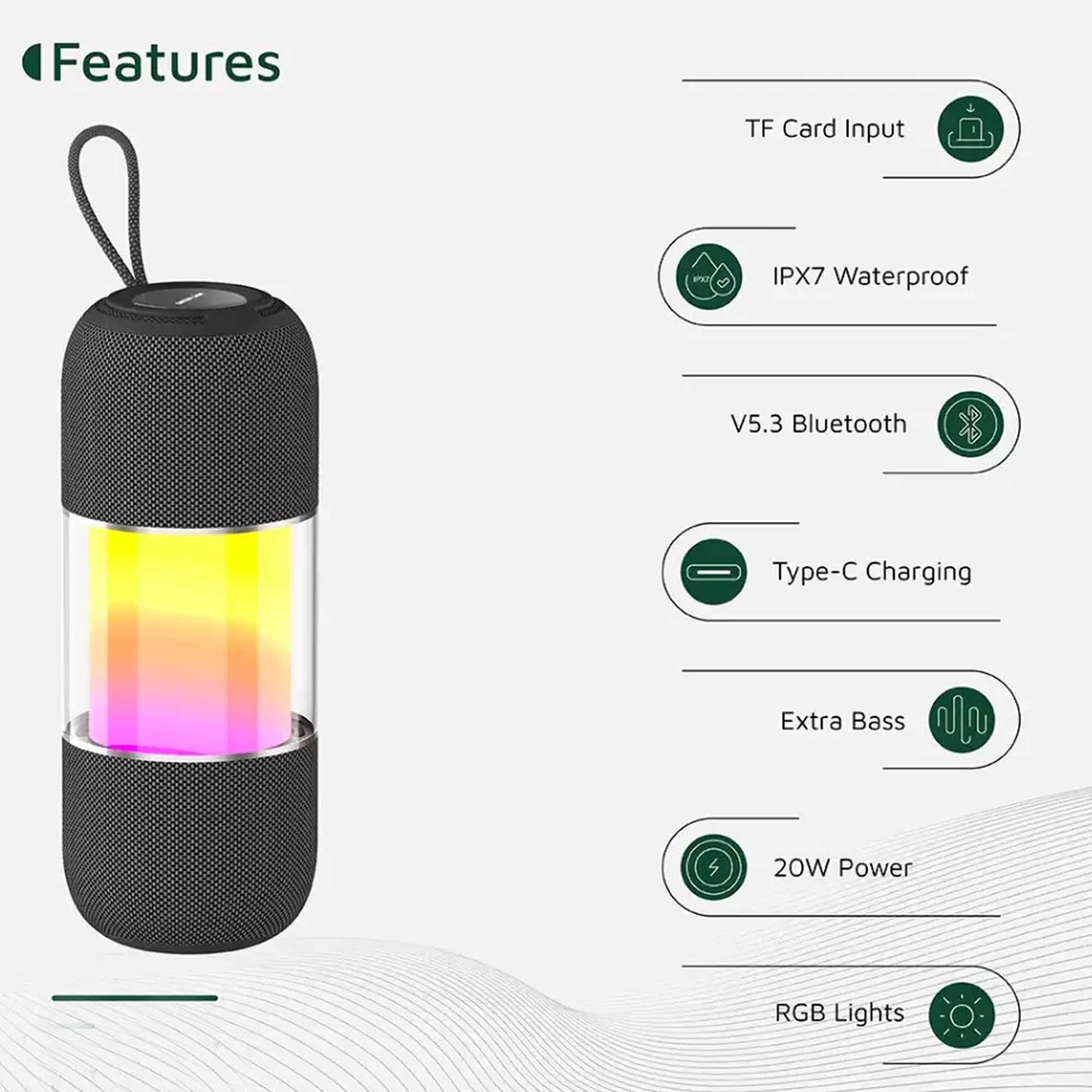اسپیکر بلوتوث گرین لاین Green Lion Change Pro توان ۲۰ وات