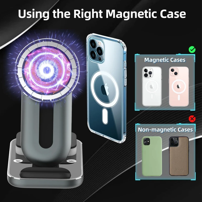 شارژر وایرلس رومیزی مدل Magnetic 4in1 Wireless charger A8
