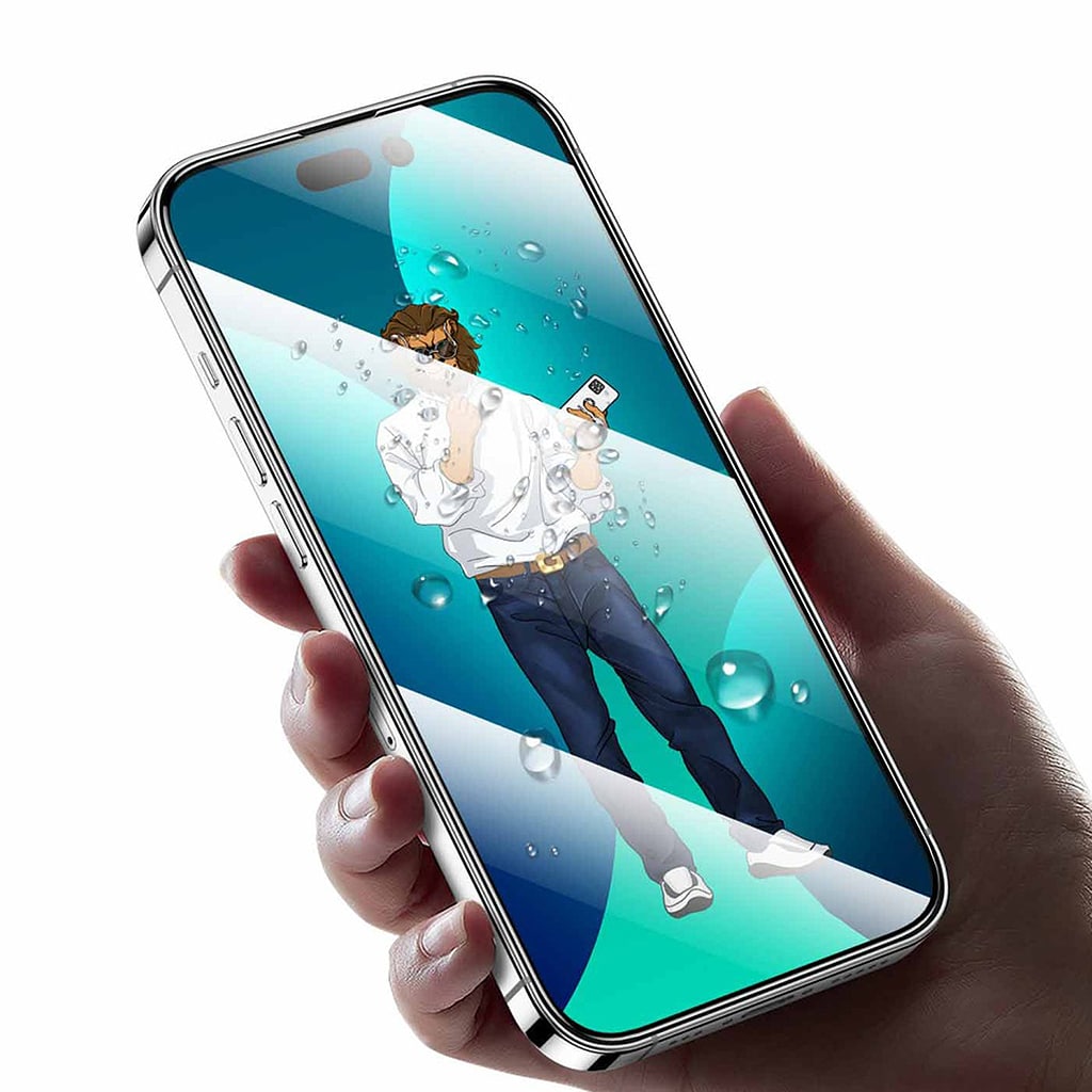 گلس محافظ صفحه نمایش گرین لاین برای اپل Iphone 15 pro مدل Steve شفاف