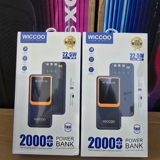 پاوربانک ۲۰۰۰۰ میلی آمپر ویکو مدل Wiccoo WP-22
