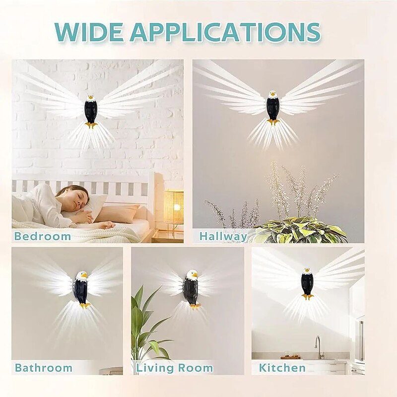 چراغ خواب دیواری EAGLE AMBIENT LIGHT طرح عقاب