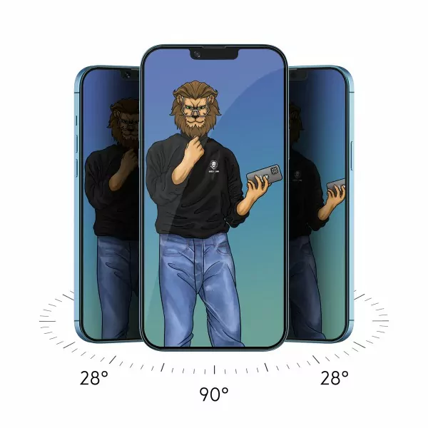 گلس حریم شخصی پرایوسی استیو گرین لاین iPhone 14 مدل ۹H Steve Privacy Full Glass