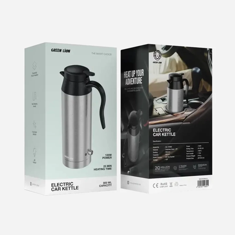 فلاسک برقی ماشین مسافرتی گرین لاین Green Lion Electric Car Kettle 800mL