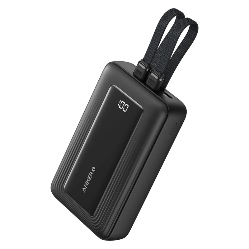 پاوربانک ۳۰ وات انکر با ظرفیت ۲۰۰۰۰ میلی آمپر Anker Zolo Power Bank Built-in USB-C and Lightning Cable مدل A1681