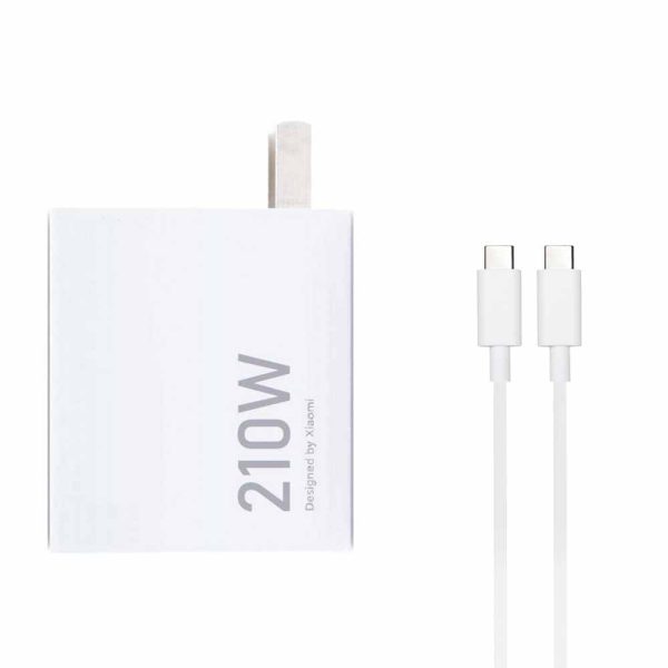 شارژر 210 وات اصلی سرکارتنی شیائومی + کابل شارژر اصلی  Origenal Xiaomi 210w charger